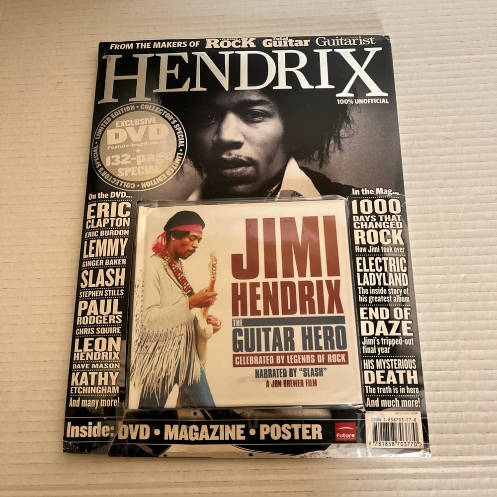 Jimi Hendrix Magazine Book DVD Poster Set From The Makers Of Classic Rock